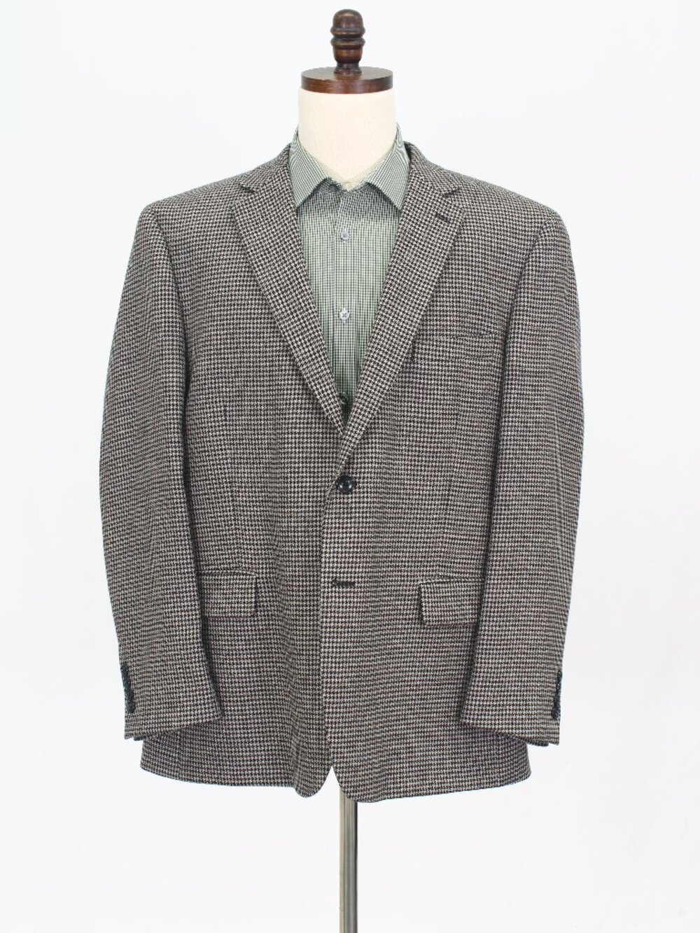 Haspel 46R Gray Blazer Sport Coat Jacket 2-Button Houndstooth W644